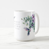 Kolibrie Bloemige Waterverf Koffiemok (Voorkant rechts)