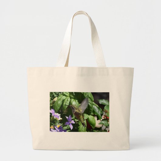 Kolibrie Boodschappentas Grote Tote Bag (Voorkant)