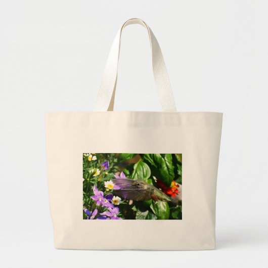 Kolibrie Boodschappentas Grote Tote Bag (Voorkant)