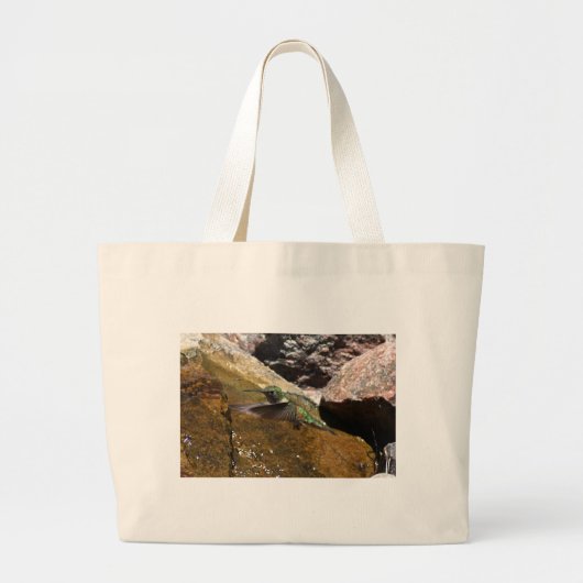 Kolibrie Boodschappentas Grote Tote Bag (Voorkant)
