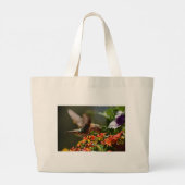 Kolibrie Boodschappentas Grote Tote Bag (Achterkant)
