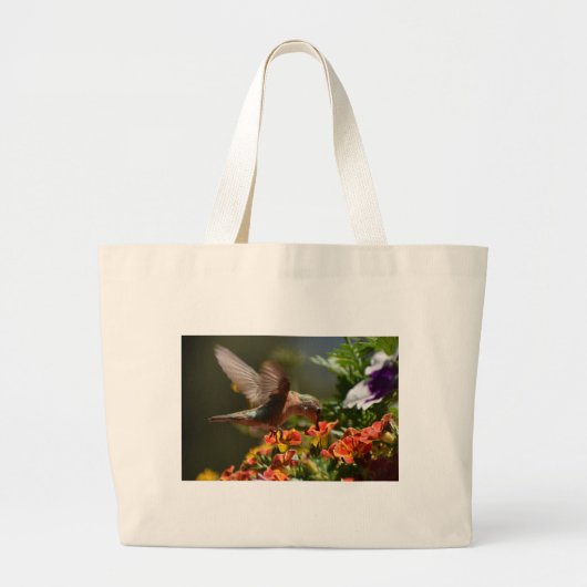 Kolibrie Boodschappentas Grote Tote Bag (Voorkant)