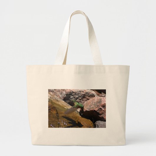 Kolibrie Boodschappentas Grote Tote Bag (Voorkant)
