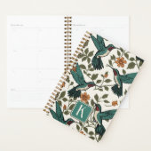  kolibrie botanische Oranje bloemenwijnstokken Planner (Display)