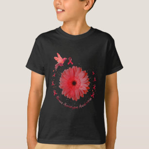 Kolibrie Bourgogne Zonnebloem Hersenen Aneurysma B T-shirt