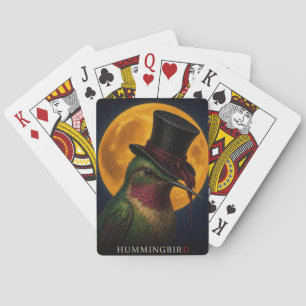 Kolibrie Bovenhoed Gothische Surrealist Pokerkaarten