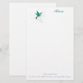 Kolibrie briefpapier (Voorkant / Achterkant)