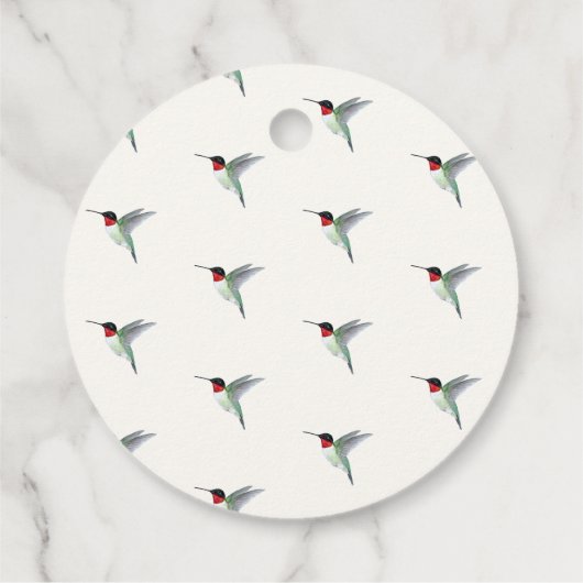 Kolibrie bruiloft bedankjes labels (Achterkant)