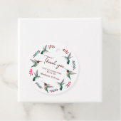 Kolibrie bruiloft bedankjes labels (In situ)