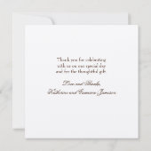 Kolibrie bruiloft bedankkaart (Achterkant)