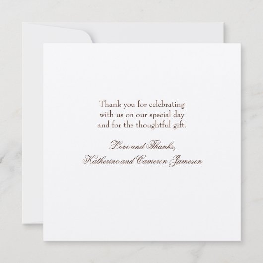 Kolibrie bruiloft bedankkaart (Achterkant)