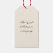 Kolibrie bruiloft cadeaulabel (Achterkant)