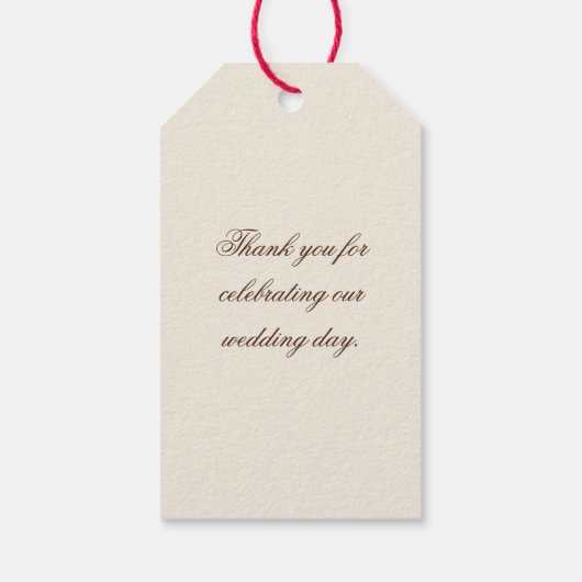 Kolibrie bruiloft cadeaulabel (Achterkant)