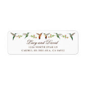 Kolibrie bruiloft etiket (Voorkant)