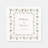 Kolibrie Bruiloft Servet (Voorkant)