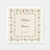 Kolibrie bruiloft servet (Voorkant)