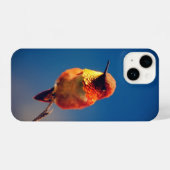 kolibrie, bruin rood, vogel iPhone hoesje (Achterkant horizontaal)