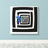 Kolibrie Canvas Vierkant uniek ontwerp Afdruk (Insitu (Houten vloer))