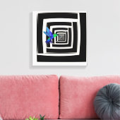 Kolibrie Canvas Vierkant uniek ontwerp Afdruk (Insitu (Woonkamer))