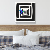 Kolibrie Canvas Vierkant uniek ontwerp Afdruk (Insitu (Slaapkamer))