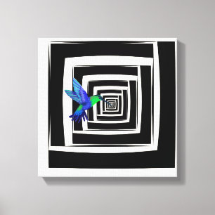 Kolibrie Canvas Vierkant uniek ontwerp Afdruk