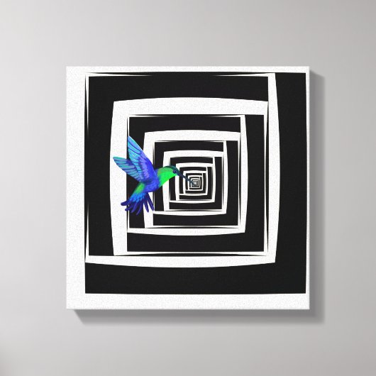 Kolibrie Canvas Vierkant uniek ontwerp Afdruk (Voorkant)