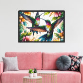 Kolibrie Dans Canvas Afdruk (Insitu (Woonkamer))