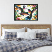 Kolibrie Dans Canvas Afdruk (Insitu (Slaapkamer))