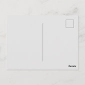 Kolibrie die met bloemen vliegt briefkaart (Achterkant)