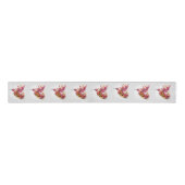 Kolibrie die met bloemen vliegt grosgrain lint (Voorkant)