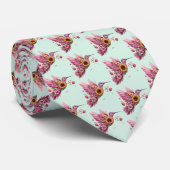 Kolibrie die met bloemen vliegt stropdas (Opgerold)
