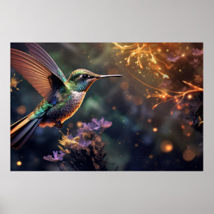 Kolibrie Dierenvogel Vogel Wilderness Art Poster
