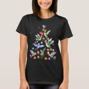 Kolibrie Draag kerstboom verlichting Ugl T-shirt