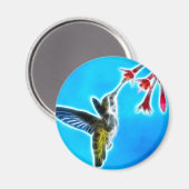 Kolibrie Eating Nectar Magneet (Voorkant / Achterkant)