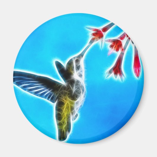 Kolibrie Eating Nectar Magneet (Voorkant)