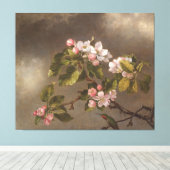 Kolibrie en appelbloesems canvas afdruk (Insitu (Houten vloer))