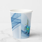 Kolibrie en blauwe golf Verjaardag papieren bekers (Rechts)