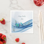 Kolibrie en blauwe golf Verjaardagsservetten Servet (Insitu)