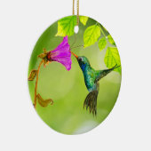 Kolibrie en Bloem Hanging Pull Keramisch Ornament (Rechts)
