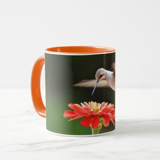 Kolibrie en Bloem  Mok Cup (Voorkant links)