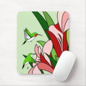 Kolibrie en Bloem Muismat (Met muis)