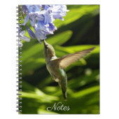 Kolibrie en Bloem Natuur Foto Notitieboek (Voorkant)