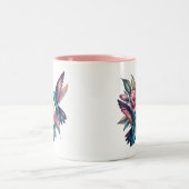 Kolibrie en bloem tweekleurige koffiemok (Center)