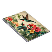 Kolibrie en bloemen: Briefkaart Notitieboek (Rechterzijde)