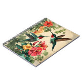 Kolibrie en bloemen: Briefkaart Notitieboek (Linkerzijde)