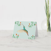 Kolibrie en Bloemen Kaart (Voorkant)
