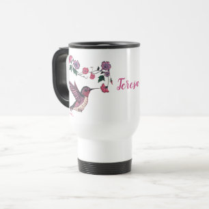 Kolibrie en bloemen reizen mok