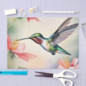 kolibrie en bloemen Waterverf Tissuepapier (Craft)