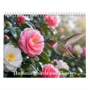 Kolibrie- en bloemkalender kalender