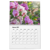 Kolibrie- en bloemkalender kalender (Feb 2027)
